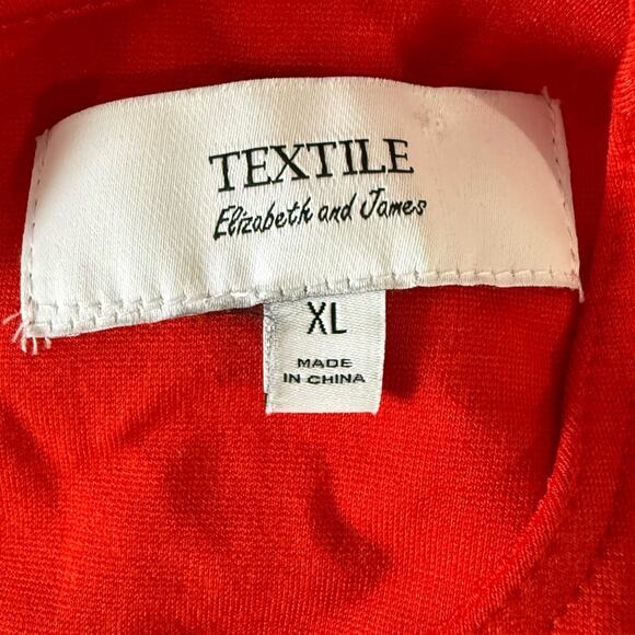 Textile Elizabeth and James Red Fit & Flare Dress – Size XL - Picture 2 of 4